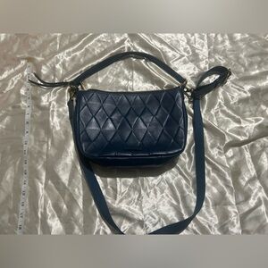 Fossil Dark Teal Blue Blue Shoulder Bag with Crossbody